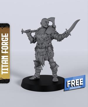 Goliath Male Fighter - With Free Dragon  - 5e DnD Inspired for RPG and Wargamers