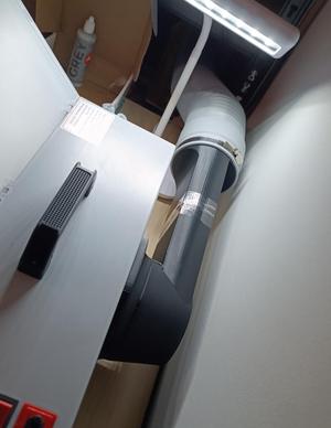 Angled adapter for airbrush spray booth