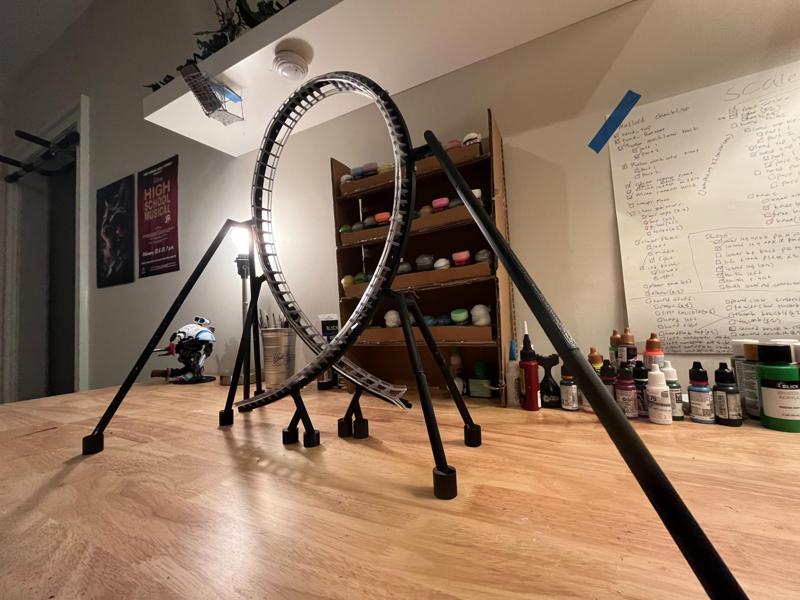 Roller coaster vertical loop model