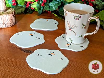 Melted Snowmen Coasters