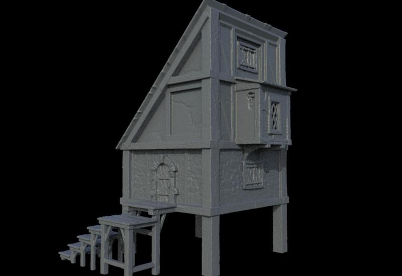 Medieval house for wargames