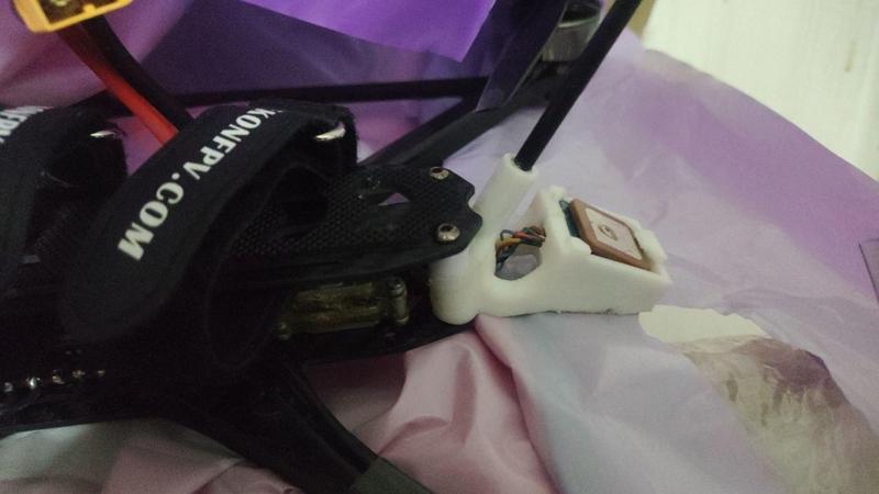 GPS and antenna mount for HGLRC Rekon 7 Pro