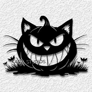 cheshire cat jackolantern alice in wonderland halloween decor
