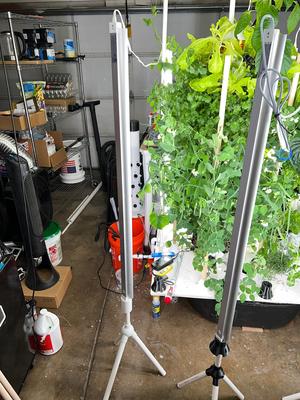 PVC Tripod adapters for T8 Barrina LED grow lights