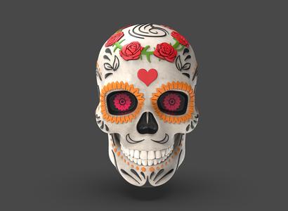 Dia de Los Muertos Skull