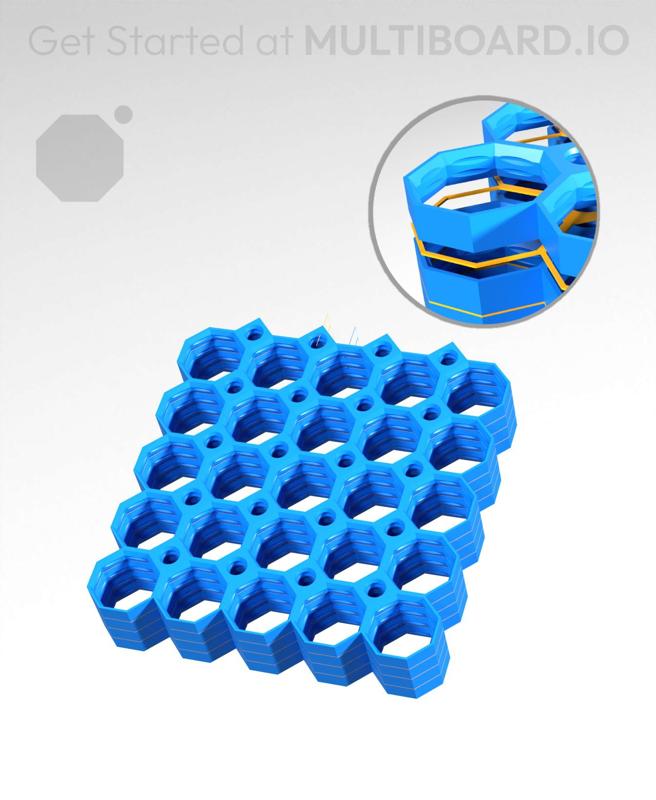 5x5 Multiboard Side Tile - x4 Multi-Material Stack