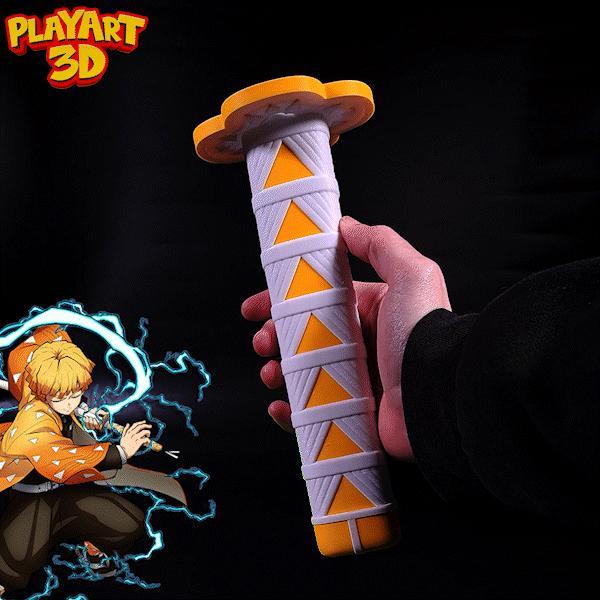 COLLAPSING KATANA - ZENITSU - DEMONSLAYER - (PRINT IN PLACE + ASSEMBLY VERSION)