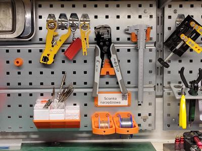 Pegboard attachment system for square metal wall