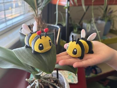 Bumble Bee and Heart Bee by Teal Cat Creative