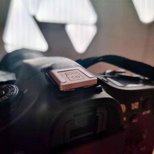 Hot Shoe cover with hidden SD card storage