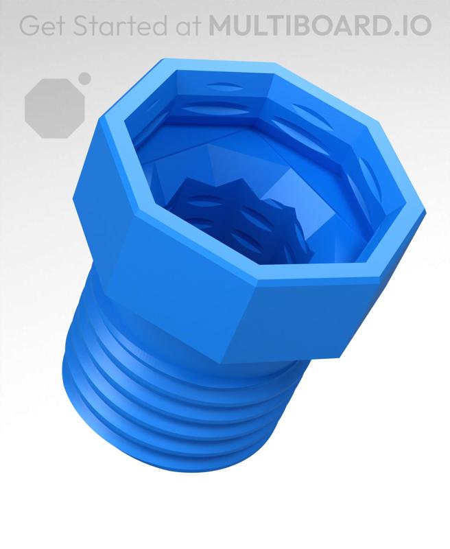 20 mm Big Thread, Multihead, Push-Fit Hole, Shank Bolt