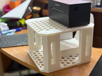 Large Modular Stacking Hexagon Desk Shelves 