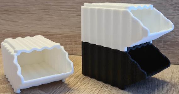 Stackable storage boxes – Set of 6 different dimensions 