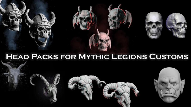 Head Packs for Mythic Legions Customs