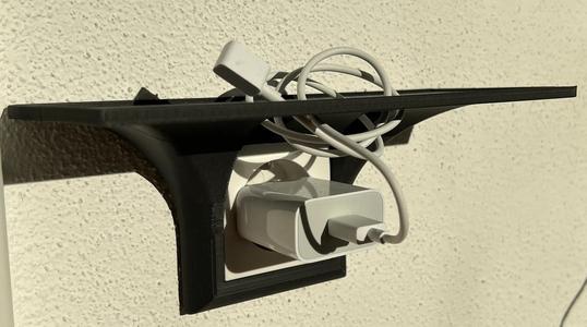 Phone charging shelf for power outlet - fitting to gira 55