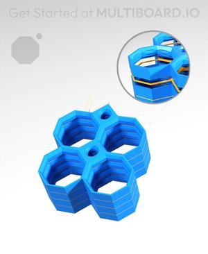 2x2 Multiboard Side Tile - x4 Multi-Material Stack