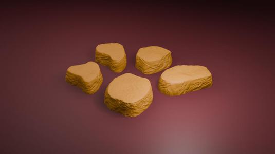 Wargaming Terrain Pack – 5 Rugged Outcrops Scatter Pieces