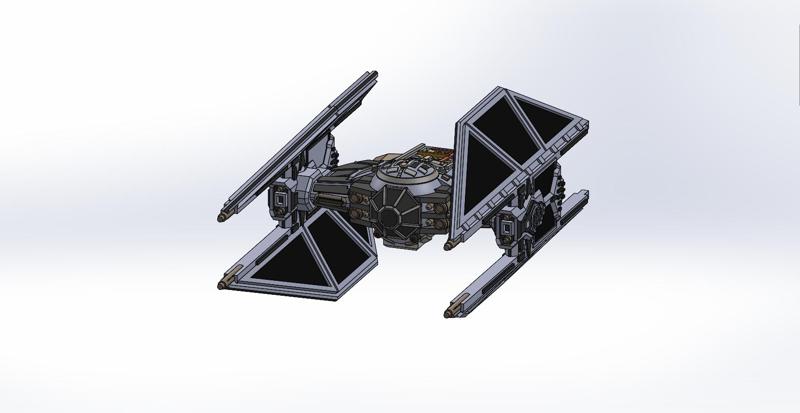 Star Wars Tie Advanced / Tie Avenger Xwing Scale Updated