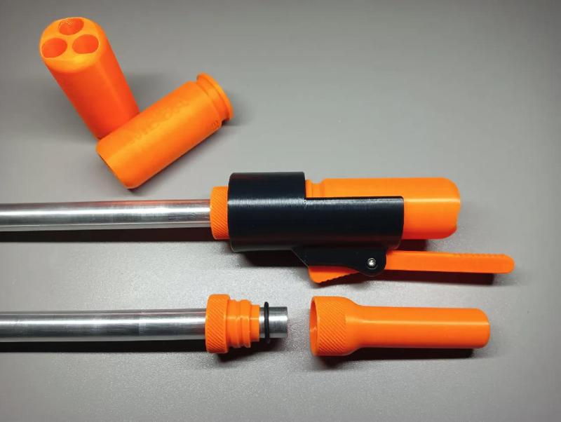 Silly Shell Launcher Attachment -with Silly SCAR thread -shoot darts through   