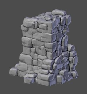 Stone Pile Wargame Terrain Nosupport* FDMready   