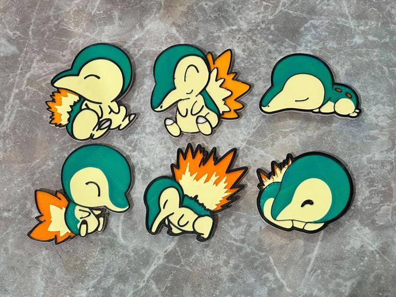 Cute Cyndaquil Chibi Pokemon Fridge Magnet/Keychain/Pin/Hair Clip