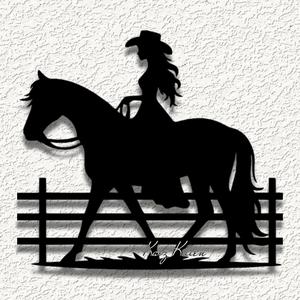 COUNTRY COWGIRL  wall art home decorS.stl