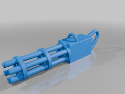 Simple Minigun Keychain