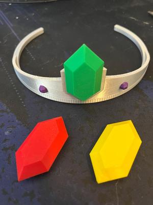 Tiara with magnetic gems (remixed for 0.5" x 0.187" magnets)