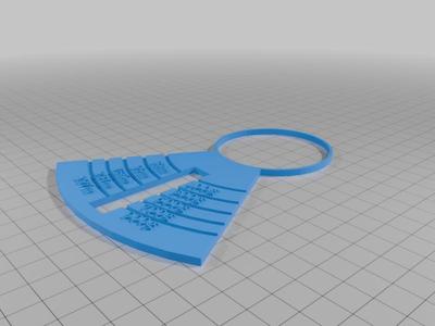 Hanging filament spool gauge indicator for PLA 