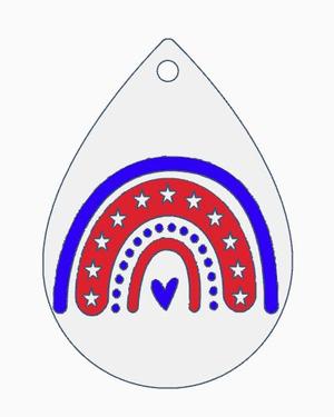 Starry Rainbow Teardrop Earring.stl