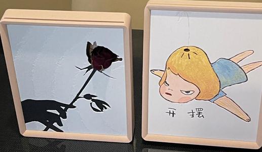 Vase frame with sink for replaceable artwork花瓶画框