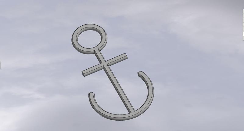 Gancho estilo ancla multiusos. / Multipurpose Anchor Style Hook.