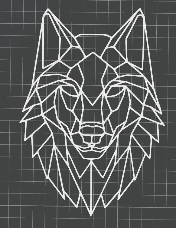 wolf wallart.3mf
