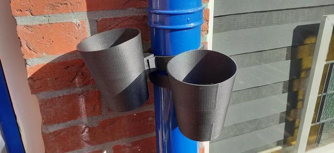 drainpipe flower pot   