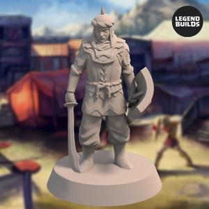 Empire of Jagrad Soldier with Sword - Pose 1 - 3D printable miniature - STL file