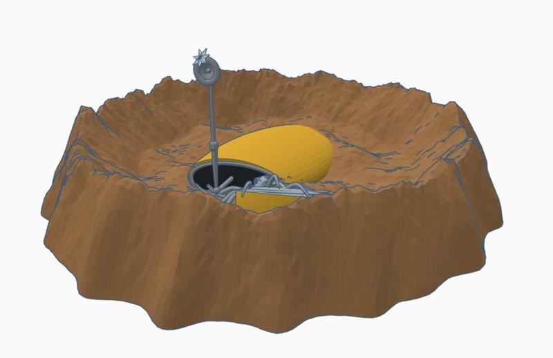 Classic Illustrated Crashed Cylinder Open With Heat ray and Martian ( UPDATED!)