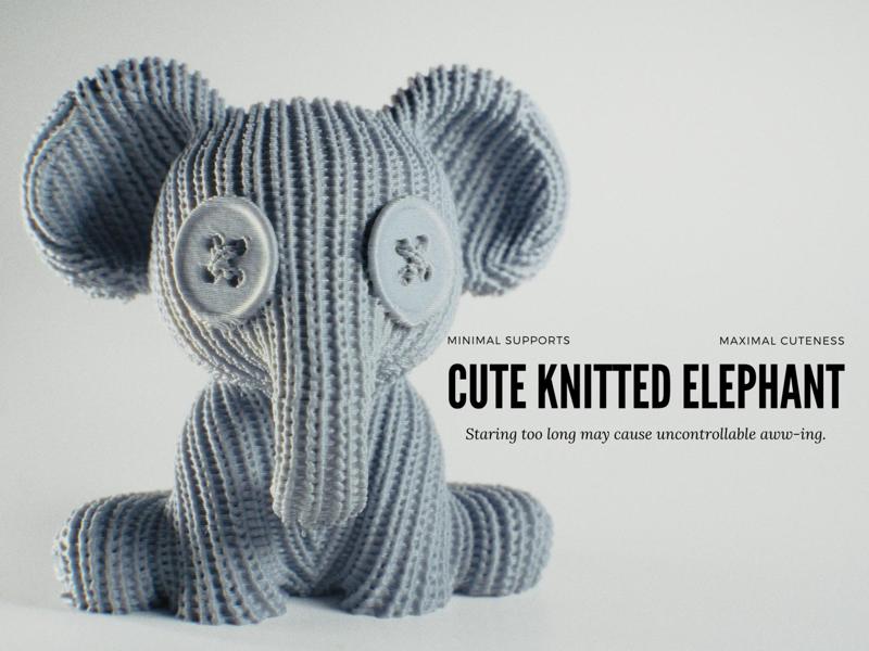 Cute Knitted Elephant