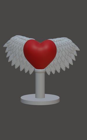 Winged Heart With Stand