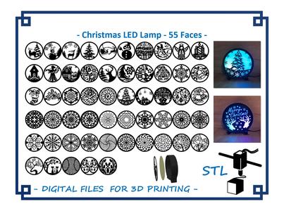 Christmas LED Lamp - 55 Interchangeable Faces