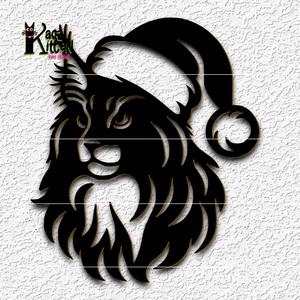 maine coon santa claws christmas decor