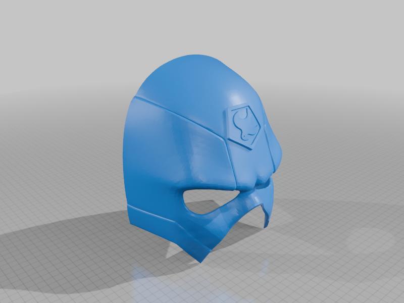 Peacemaker Helmet, two pieces for smaller printers