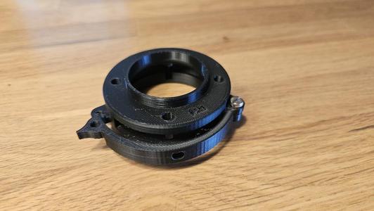 Astrocam Adapter T42 (42x0,75) auf Samjang 135mm F2 Sony E-Mount mit Filterschublade