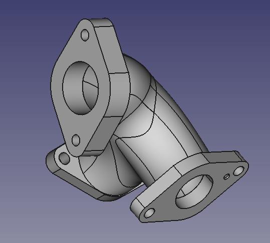 Virago 250 side carburetor Intake manifold