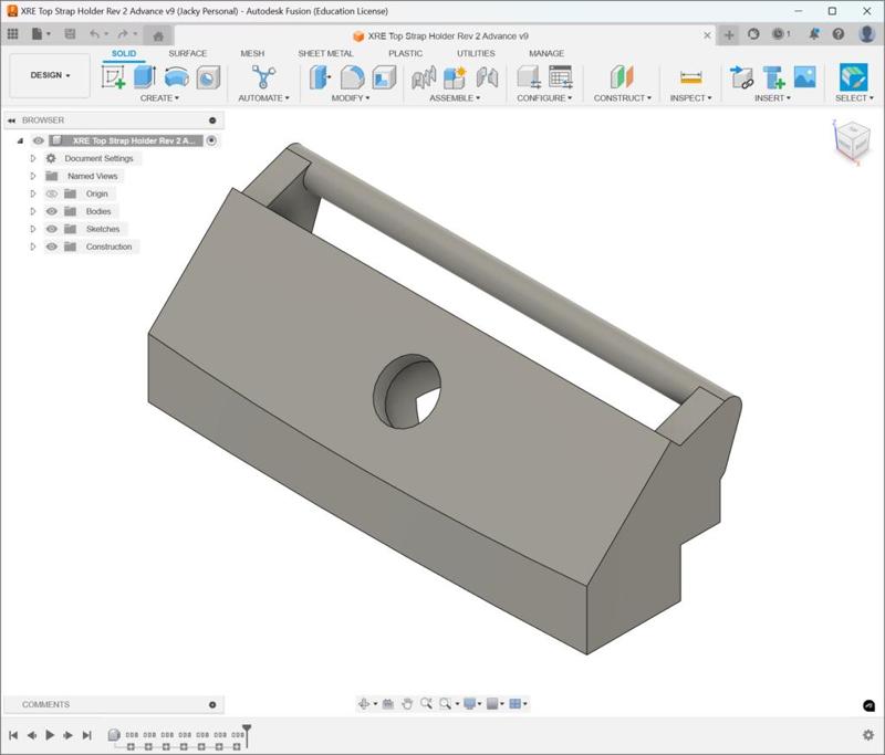 HTC VIVE XR Elite Top Strap Holder Rev 2 Advance