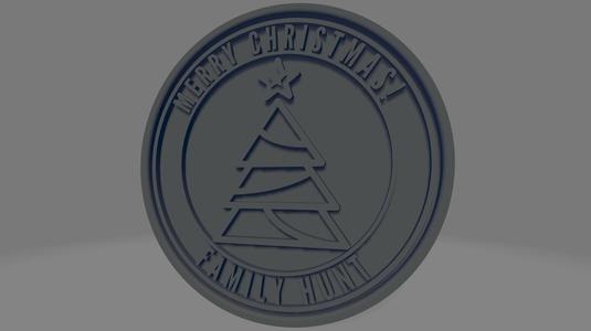 The Hunt Family’s Personalized Christmas Coaster - Festive and Unique!