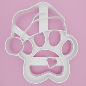 Christmas paw Cookie cutter