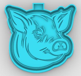 pig - freshie mold - STL for silicone mold