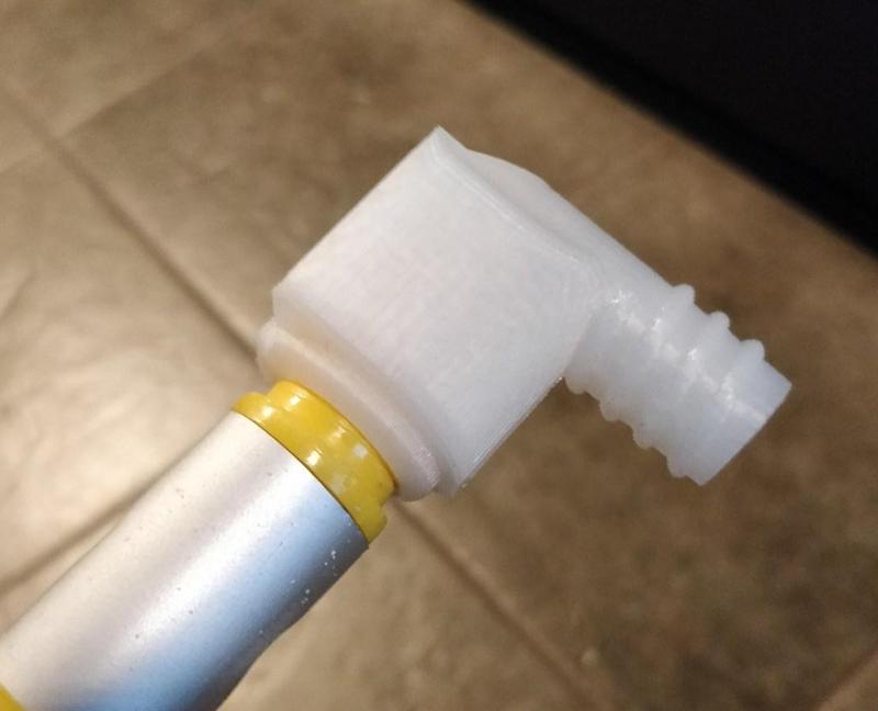 90 degree Male-Female Pole Adapter for broom or painting