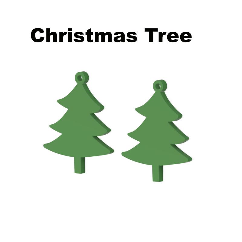 Christmas Tree Earrings for 3D Printing