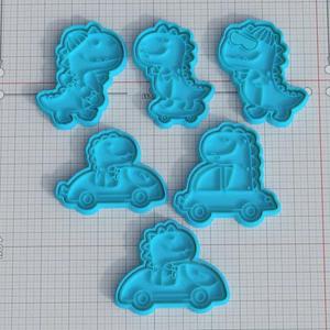Dino dudes cookie cutter set of 6